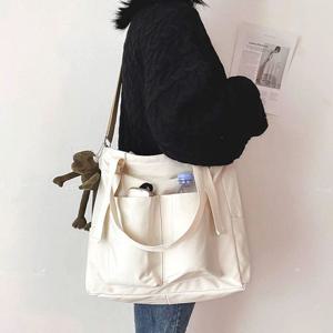 패션가방 나일론빅포켓백 숄더백 쇼퍼 포켓 캔버스 크로스 에코