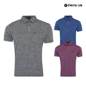 [티엔디]남성 여름 골프웨어 골프 보카시 카라 반팔 티셔츠