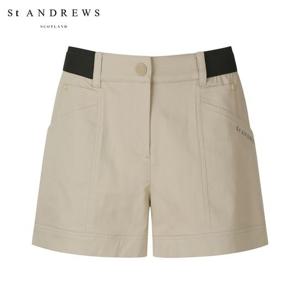 [세인트앤드류스] 여성 사이드 밴딩 더블 스티치 냉감 슬림핏 숏팬츠 821C2PS385_BG