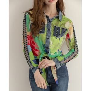 [르니앤맥코이(여성)]데님포인트블라우스 MM05BL0707HJY