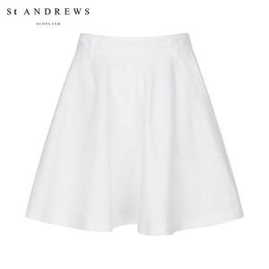 [세인트앤드류스] 여성 워딩 로고 자가드 플레어 스커트 821C2PN356_WH