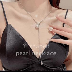 [발바리리빙] 진주목걸이 Y자 목걸이 패션  롱 목걸이