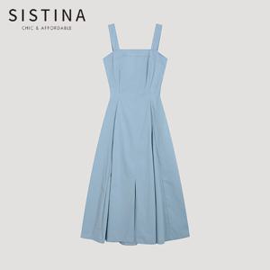 [SISTINA] 인기 슬리브리스 플레어 원피스_AWWOPO21270_BL