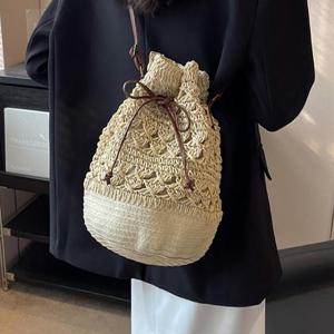 라탄 복조리백 버킷가방 끈조절 크로스백 끈가방