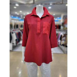 화이트호스 세이브존05 배색 카라 블라우스 A21202