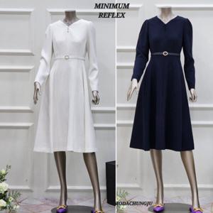 [미니멈]MD 브이넥 콩단추 플레어 원피스 MD MXDGWO0120 MD_CJ