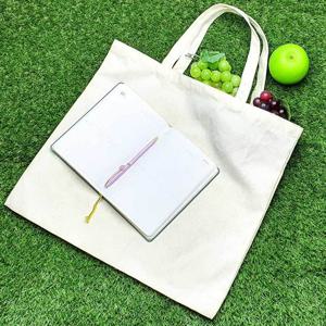 남성에코백 무지 캔버스 가벼운 토트백 에코백 베이지 가로 L