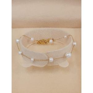 볼라레 세이브존03 볼라레 써지컬 그라데이션 6mm진주 체인팔찌 SAVssr825