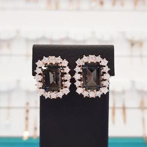 볼라레 세이브존01 블랙다이아몬드 주얼리 사각 귀걸이 spe553