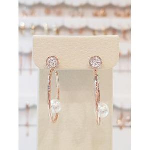 볼라레 세이브존01 와꾸있는 웨딩 진주 다이아 링귀걸이 spe837