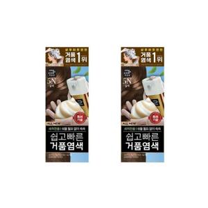[미쟝센] 미쟝센 올뉴 쉽고빠른거품염색 5N 갈색 2개