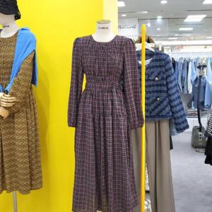 르피타 DP01 네모 체크 스모킹 원피스 L243UOP904