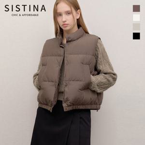 [SISTINA] 스트링 하이넥 덕다운 베스트_ASDVTO41020