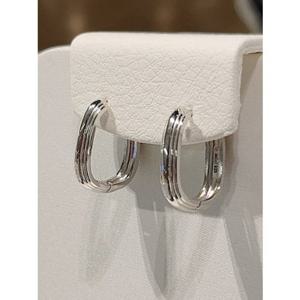 미니골드 실버 렉탱글 링귀걸이 ERIM1011