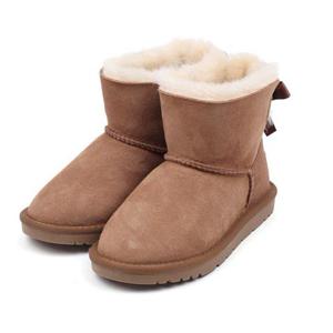 [토박스] (145-200mm) 오즈어그웨어 키즈 베일리 보우 리본 부츠 브라운 OZKCC4TSUB11BRO