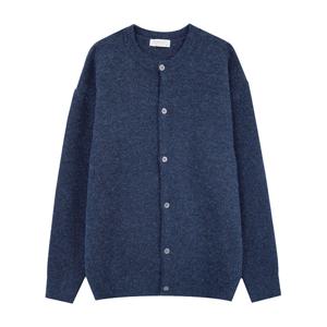 남자 가을 소프트 텐션 단추 울 라운드 가디건 DS-CA-Q300-곤색