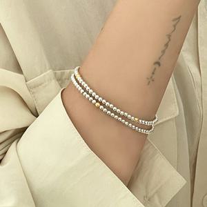 여자 순금 팔찌 1.87g [심플 실버볼 포인트]