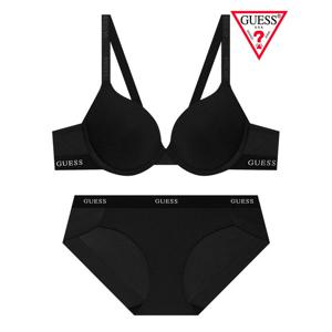 원톤 베이직 풀컵 브라 팬티 세트 - 블랙