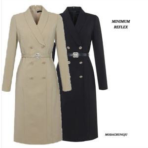 [미니멈]MD 숄 카라넥 더블버튼 원피스 MD MWDAWO9320 M_CJ