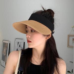 여성 3컬러 바캉스 데일리 밀짚 챙모자 여름 썬캡 LKC301