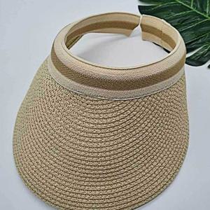 연베이지 썬캡 라탄 여성모자 여름모자