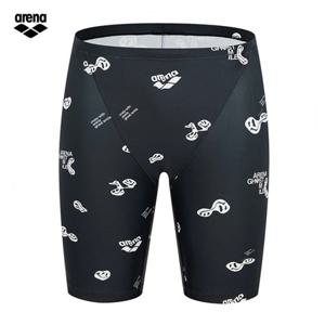 아레나 심플고스트  A5SM1MF04 BLK (주머니백 증정) 일반 남성4부 실내수영복