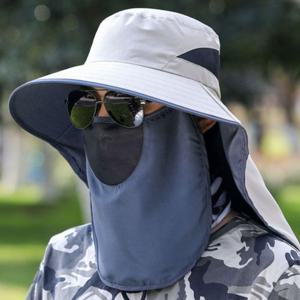 창넓은 남녀공용 캠핑 야외 등산 얼굴가리개 모자