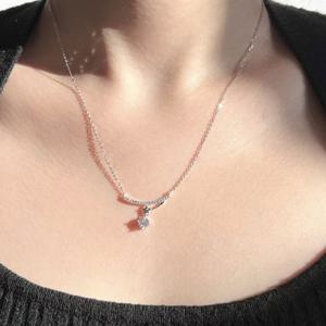 여성 악세 사리 트윙클 스마일 럭리 목걸이