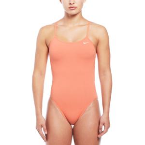 나이키스윔 NESSA018-821 앤서 솔리드 컷아웃 자수 앤 하이컷 브라이트 망고 여성 수영복