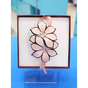 로뎀 세이브존05 프랑스 스와로브스키 플라워 바나나핀(핑크투톤)0 RRD24020077