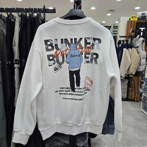 [써드케이]밀리터리 레터링 인물 맨투맨 MO4TU849  001_DG