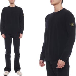 [스톤아일랜드] 24FW 남성 와펜 패치 울 니트 (8115545B4 V0029 24F)