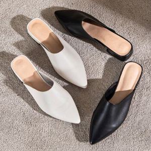 [잇백잇슈]심플포인티드블로퍼 뾰족코 낮은굽 깔끔 데일리 여성