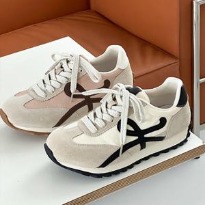 더힐슈즈 소가죽 콤비 여성여자 슬립온 스니커즈 운동화 2.5cm luc5522