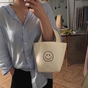 스마일 미니 에코백 에코 미니토트백 데일리 보조가방