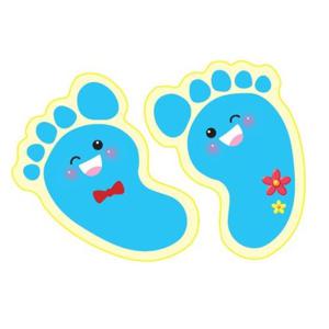 야광발바닥스티커 파랑 5매