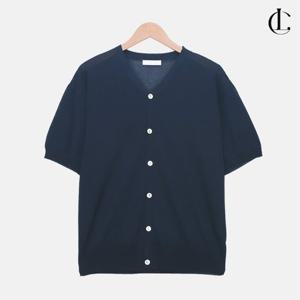 엘케이트 여성 숏슬리브 가디건 오버핏 여름 베이직 반팔 카디건 LGTT001