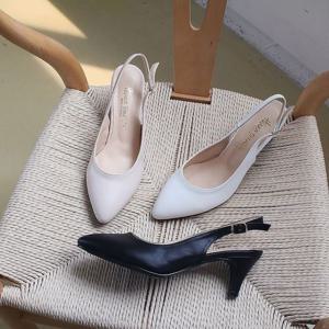 여성 빅사이즈 기본 뾰족코 슬링백 샌들힐 255-265