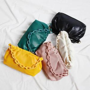 굵은 체인 토트끈 포인트 예쁜 컬러 만두백 숄더백