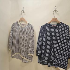 스테파니 HC07 잔꽂 라운드 쉬폰 블라우스 A25SH5226