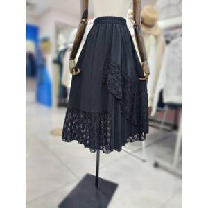 스테파니 세이브존08 물결 세련펌 밴딩 스커트 A25SK5207