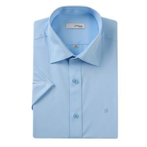 (듀퐁)25년 SS 신상 -SE5MM21HS303SBU(블루)- 슬림핏 스트레치 솔리드 반팔셔츠