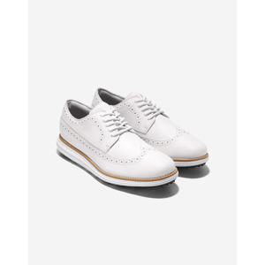 콜 한   RIGINALGRAND 흰색 남성 윙팁 옥스포드 골프화 WidthW CHSO4E303WT