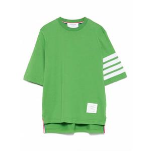 [THOM BROWNE] 라프리마 여성 티셔츠 숏 슬리브 W/ ENGINEERED 4 바 인 SUSTAINABLE 저지 FJS102G07862 330 LT 그린 /9