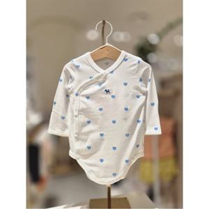 블루독베이비 10 25FW가을신상 (BL)하트뱀부배내바디슈트 (45A7004003)