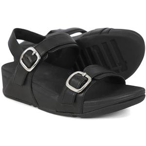 [정품] 핏플랍 여성 루루 어드저스터블 레더 올 블랙 백 스트랩 샌들 (ES6-090)