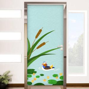 아트박스/꾸밈 cc986-전통오리엔탈오리_현관문시트지