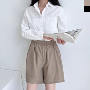 [샵앤][샵앤] 여성 린넨 허리밴딩 반바지 WDM-WPT-KSS6258