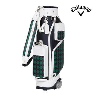 캘러웨이 필리 아가일 여성용 골프 바퀴형 캐디백 네이비/그린