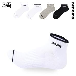 레노마 여성 스포츠 앞코 링글 쿠션 발목 양말 RM8533 3족 무배